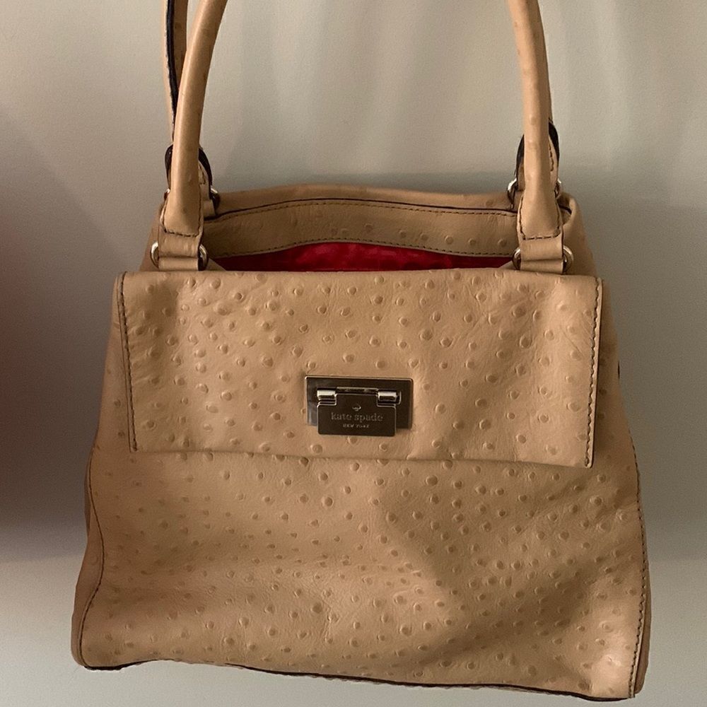 Kate Spade ostrich leather bag